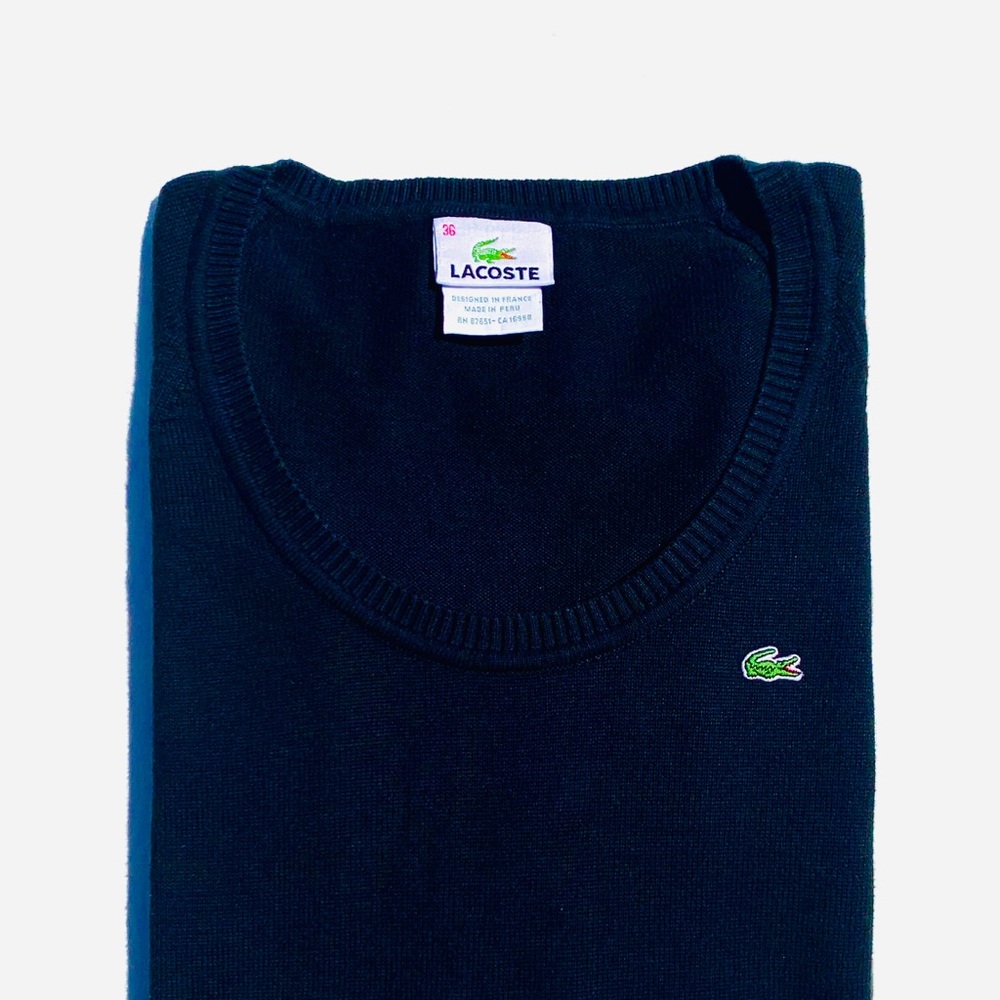 Lacoste Black Crew Neck Sweater